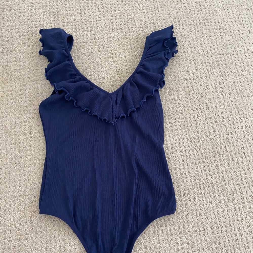 Aritzia navy bodysuit in a medium